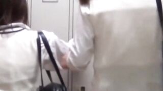 Pair of students nabbed on lens caressing each others skin