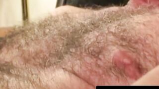 Bearded old dude shows off in sexy jerk session