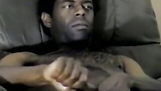 JoeSchmoeXXX.com - Black amateur masturbates his BBC solo and cums with intense pleas