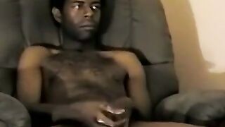 JoeSchmoeXXX.com - Black amateur masturbates his BBC solo and cums with intense pleas