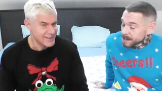 Hot Maddy Black squirts intensely in hardcore Christmas anal threesome