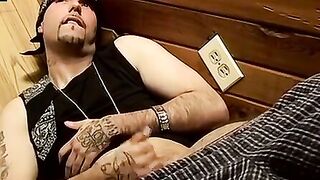 Handsome straight badboy Flaco jacks off solo
