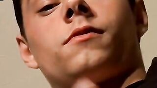 Athletic straight thug Danny strokes hairy cock