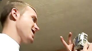 Three young straighties masturbate and record