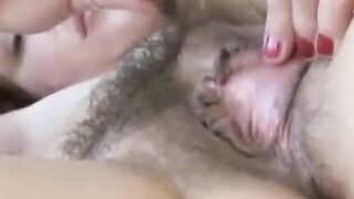 Hairy Mature MILF Masturbates at Home