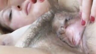 Hairy Mature MILF Masturbates at Home