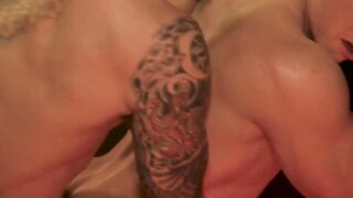 Alex Tanner drooling as thick cock slaps his face