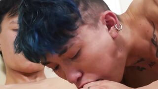 Latino Junior Jones rides Sebastian Jed's cock hard