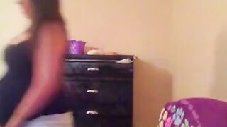Pregnant Funny Babe with Big Tits on Webcam