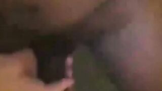 Cheating girl's anal adventure with a black cock on webcam