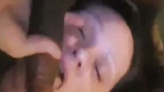 Cheating girl's anal adventure with a black cock on webcam