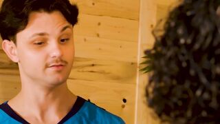 Adele Sins releases stress and cum in sauna with Enzo Muller