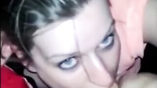 Aussie Amateur Blonde Babe POV Blowjob and Cum Swallow