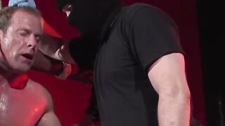 MuscleJockBound.com - Dire Callahan uses clothespins and crop on Pain