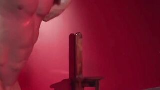 MuscleJockBound.com - Dire Callahan uses clothespins and crop on Pain