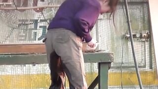 Covert lens catches Japanese vixens pant soaking mishap