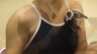 Voyeur cam grabs girls swapping school uniforms for swimsuits