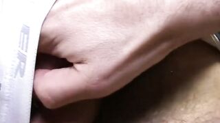 Extremely hairy Joel Someone licks pits then milks his rod
