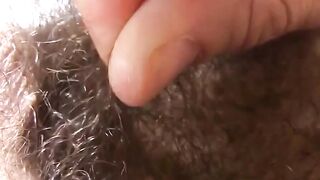 Extremely hairy Joel Someone licks pits then milks his rod