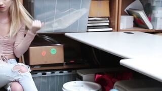 ShopliftersPunished.com - Teen blonde Riley Star caught and fucked by officer Bambino