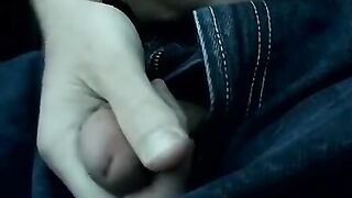 Str8Thugs.com - Skinny straight thug jerks off in the car and at home with eager exci