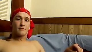 Young skinny straightie White Hurst strokes cock