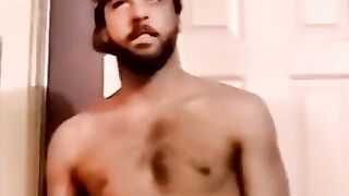 Young amateur moans as hand milks his leaking dick