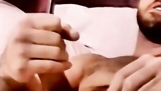 Young amateur moans as hand milks his leaking dick