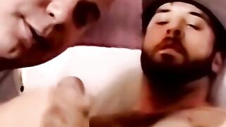 Young amateur moans as hand milks his leaking dick