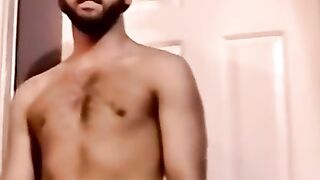 Young amateur moans as hand milks his leaking dick
