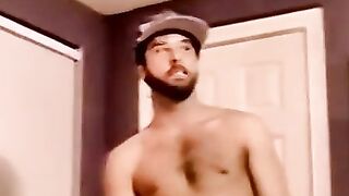 Young amateur moans as hand milks his leaking dick