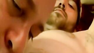 Amateur jerked off then sucked by expert cumslut