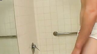 Joey Steels fills his underwear with cum after intense wanking