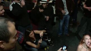 Audrey Hollander Fisted And Triple Penetrated In Wild Public Bar Gangbang