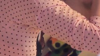 Japanese hottie solo drills tight pink cunt for loud fun