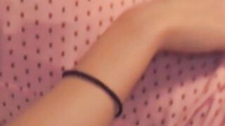 Japanese hottie solo drills tight pink cunt for loud fun