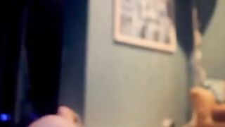 Redhead's OhMyBod Toy Orgasm on Webcam