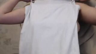 Big Tits 18-Year-Old Babe Teases on Webcam