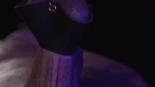 MuscleJockBound.com - Derek Pain roped down with balls pulled up