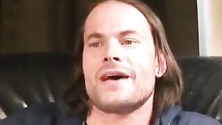 Rough stud blasts jizz after furious masturbation