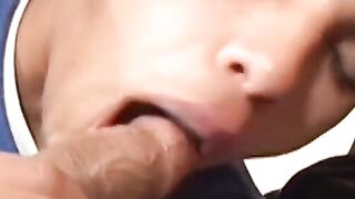 Twink gets blown then takes rough bareback anal pounding
