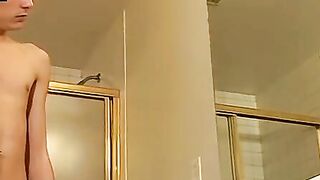 Str8Thugs.com - Skinny straight thug trims his pubes before masturbating with excitem