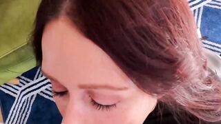Gorgeous Belle Ohara sits on my cock and bounces on top of it