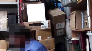 ShopliftersPunished.com - Horny crook Luna Leve plays dildo in front of Tommy Gunn af