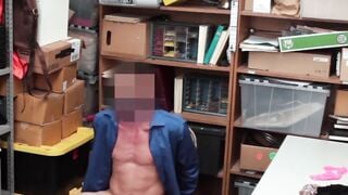 ShopliftersPunished.com - Horny crook Luna Leve plays dildo in front of Tommy Gunn af