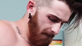 Ripped patient jerks as doctor sucks his perfect toes