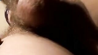 Two straight guys pump their lubed cocks side by side