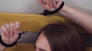 Fuck I got so horny that I handcuffed myself without the key