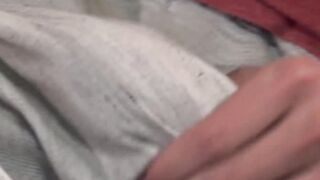 Skinny Latin twink cums while daddy drills him bareback