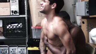 Tattooed young perp wrecked by hunky BBC officer